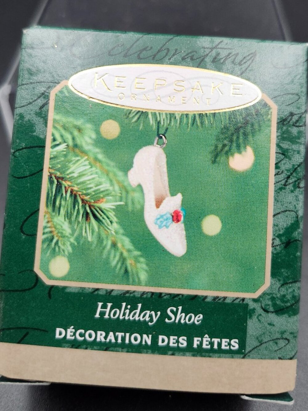 2001 Hallmark Keepsake Miniature Holiday Shoe Ornament